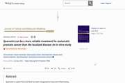 Quercetin can be a more reliable treatment for metastatic prostate cancer than the localized disease: An in vitro study
